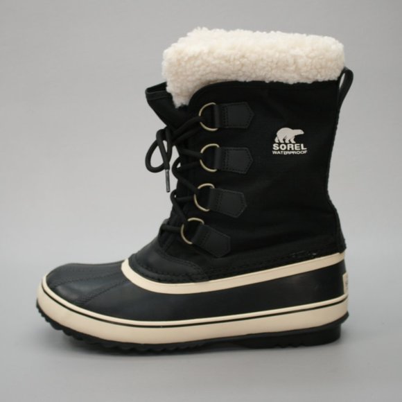 Sorel Ladies 9 Winter Carnival Black Waterproof Duck Felt Snow Boots NL1495-011 - Picture 2 of 12